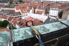 Arbeiten an der Nordfassade des Bartholomäusturmes