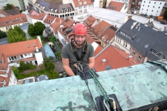 Arbeiten an der Nordfassade des Bartholomäusturmes