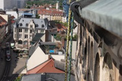Arbeiten an der Südfassade des Bartholomäusturmes