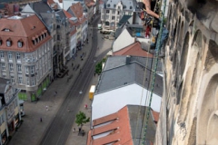Arbeiten an der Südfassade des Bartholomäusturmes