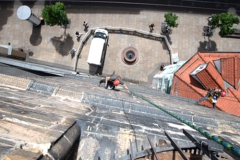 Arbeiten an der Südfassade des Bartholomäusturmes
