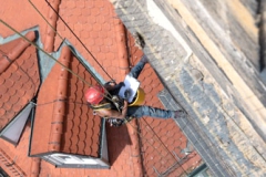 Arbeiten an der Südfassade des Bartholomäusturmes