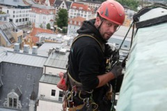 Arbeiten an der Ostfassade des Bartholomäusturmes